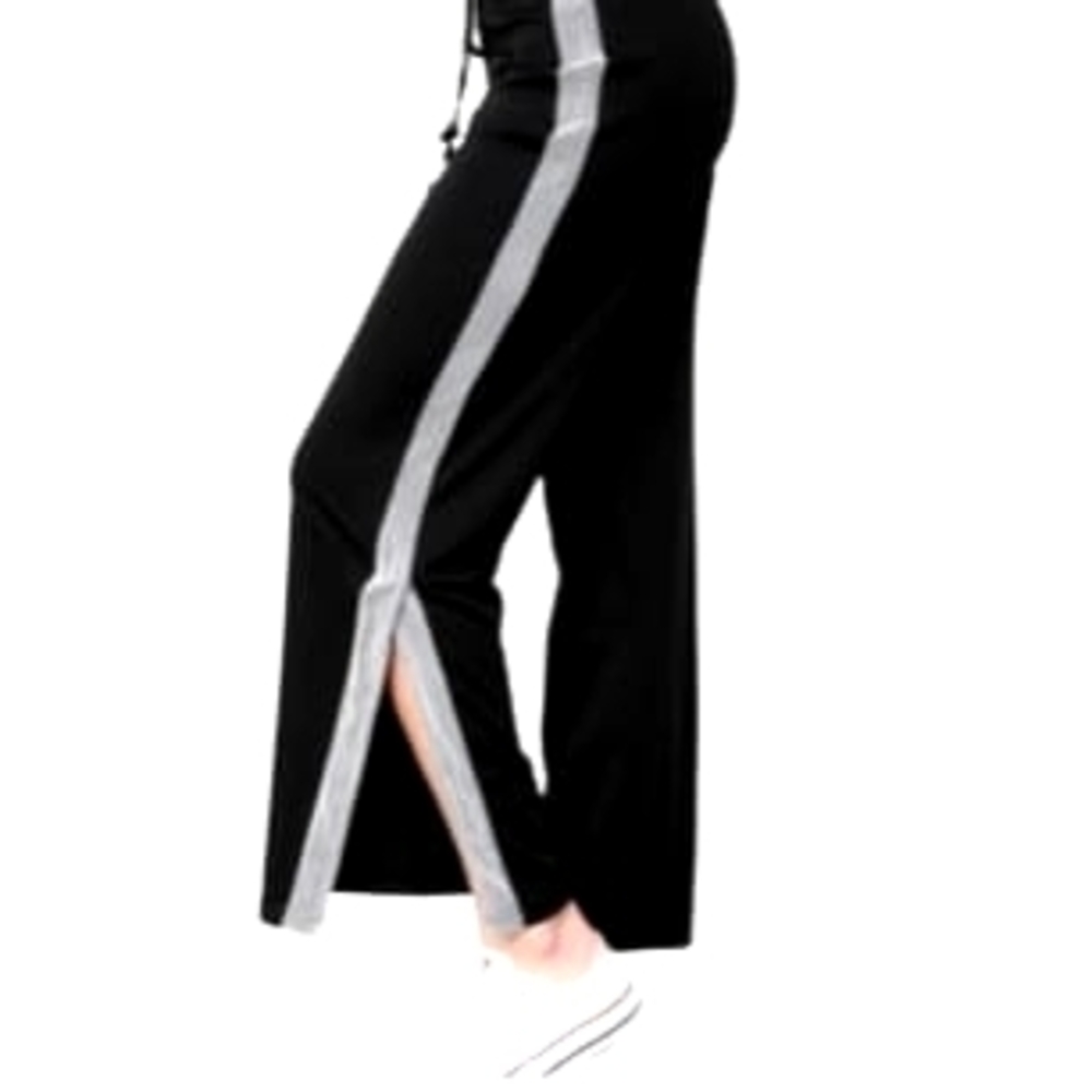 NEW MIX Side Kick Slit Mesh Sideline Pants Black Size L/XL